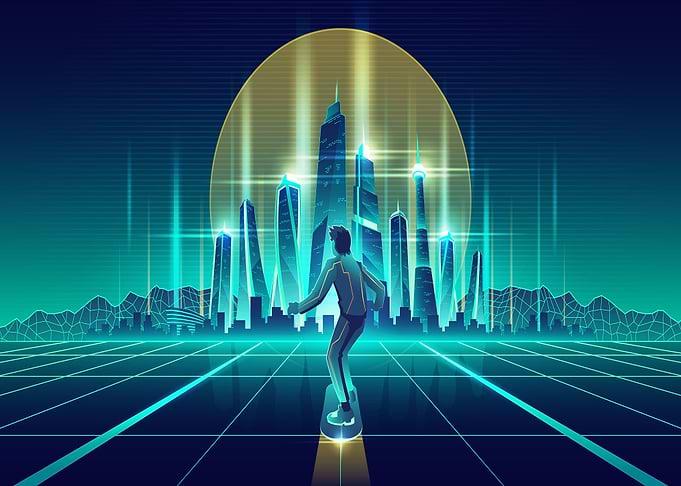 surfer dude to neon city