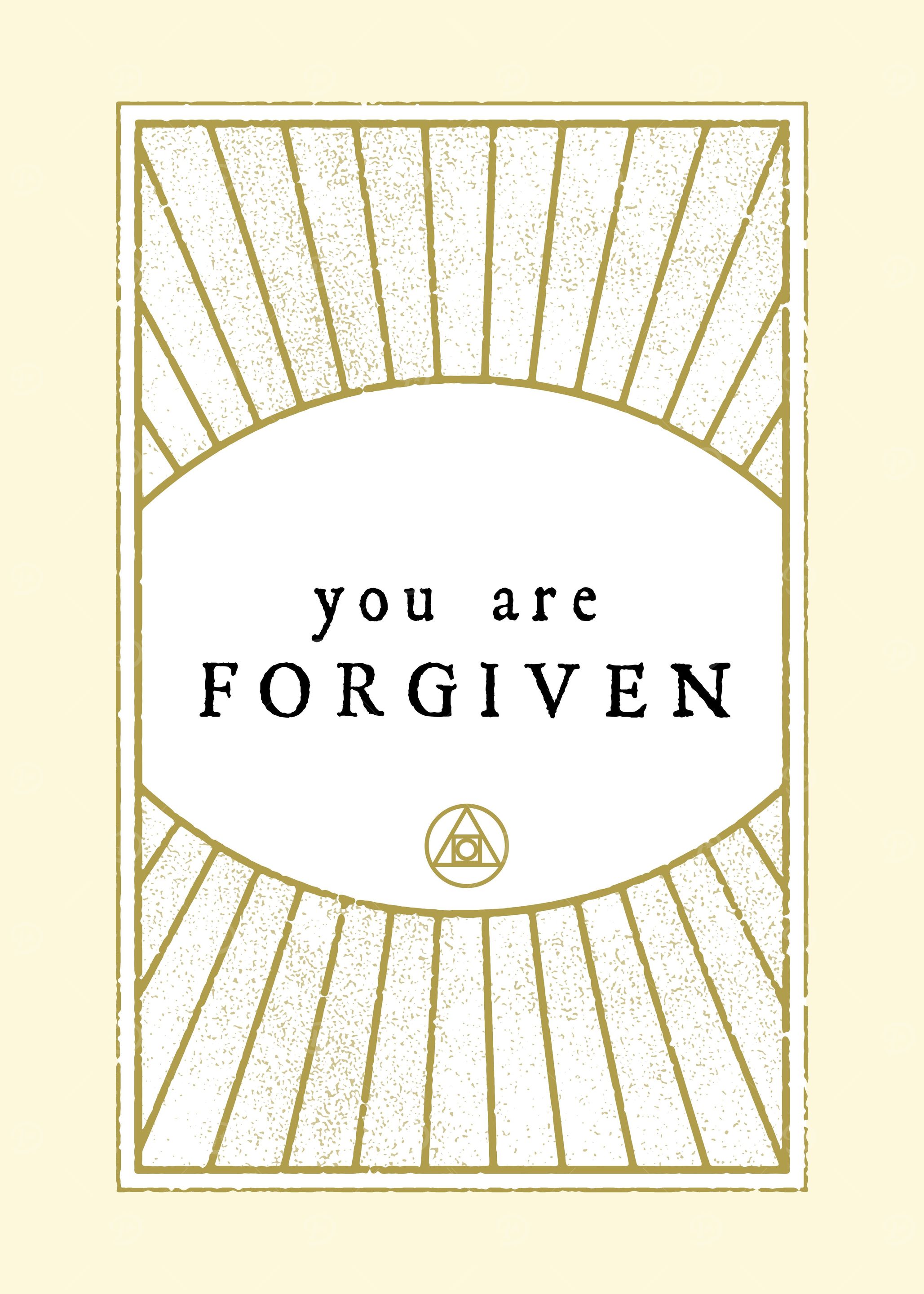 You are forgiven