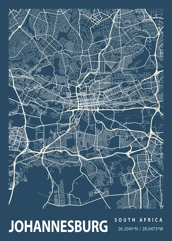 Johannesburg Blueprint Map