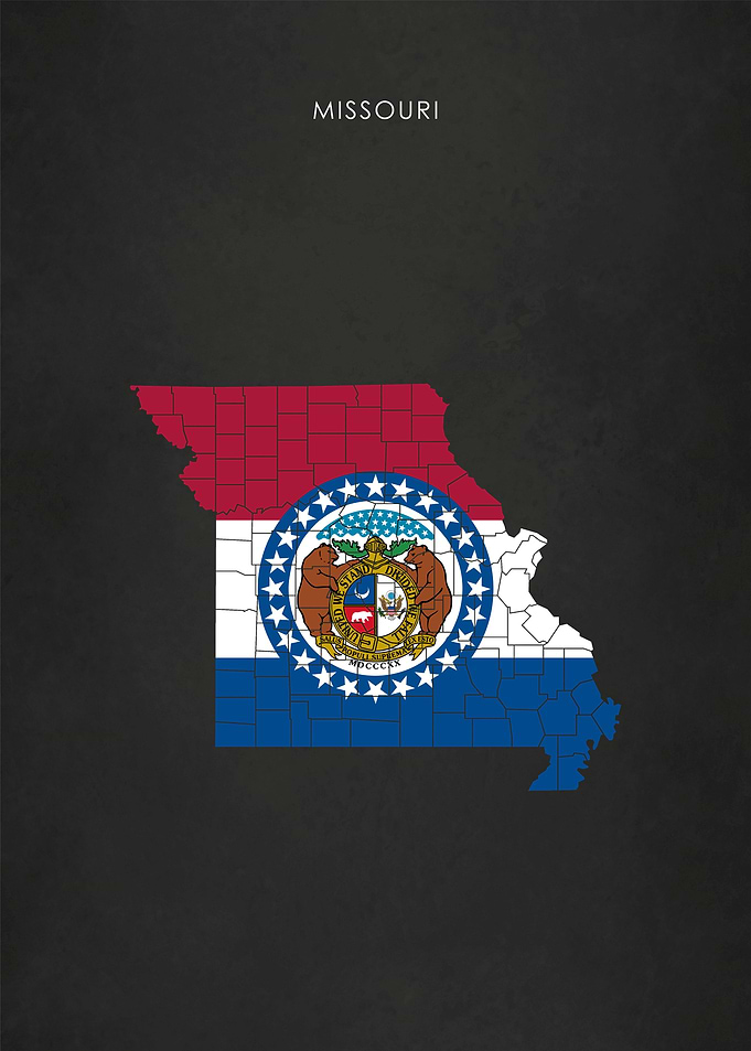Missouri Flag Map