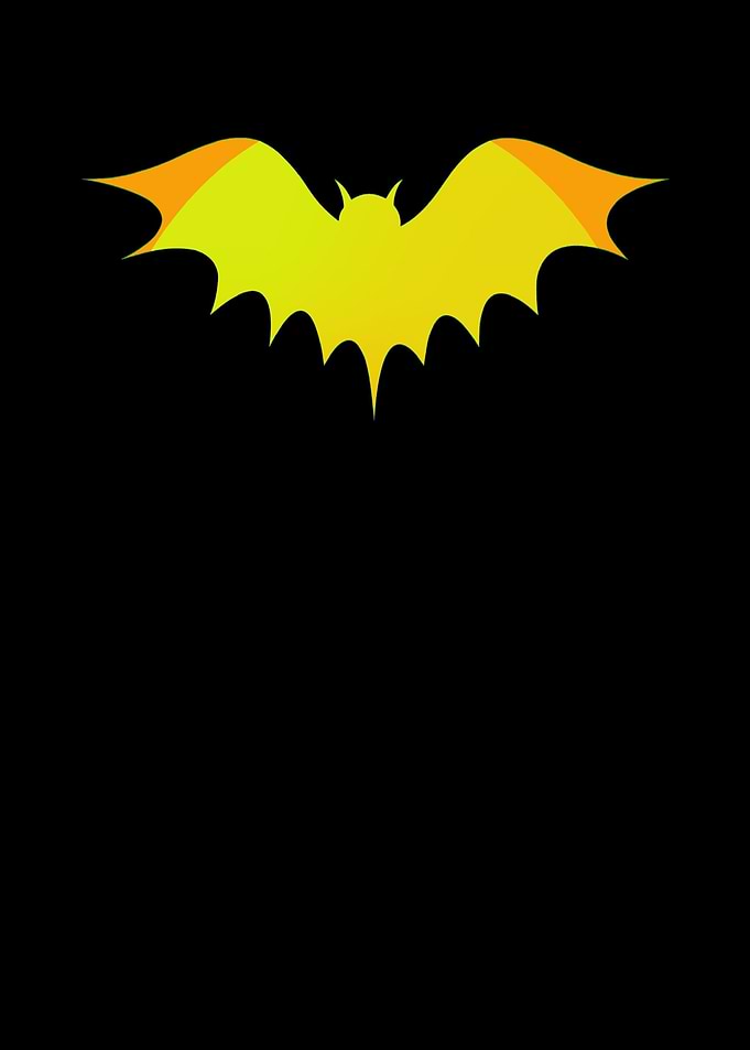 Halloween bat yellow
