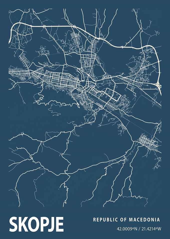 Skopje Blueprint Street