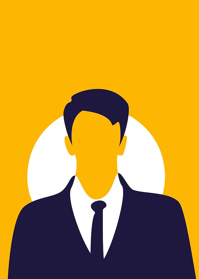 Man in a suit minimalist