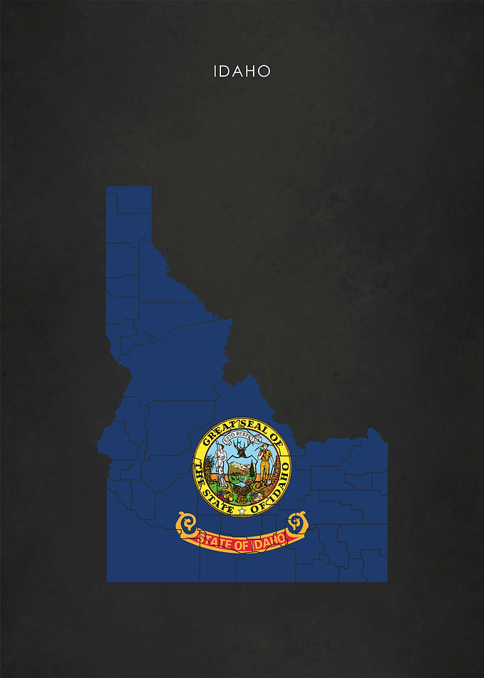 Idaho Flag Map