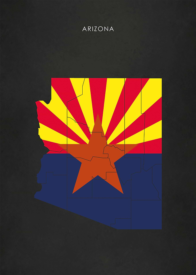 Arizona Flag Map