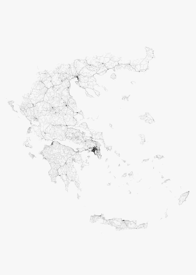 Roads of Greece Map