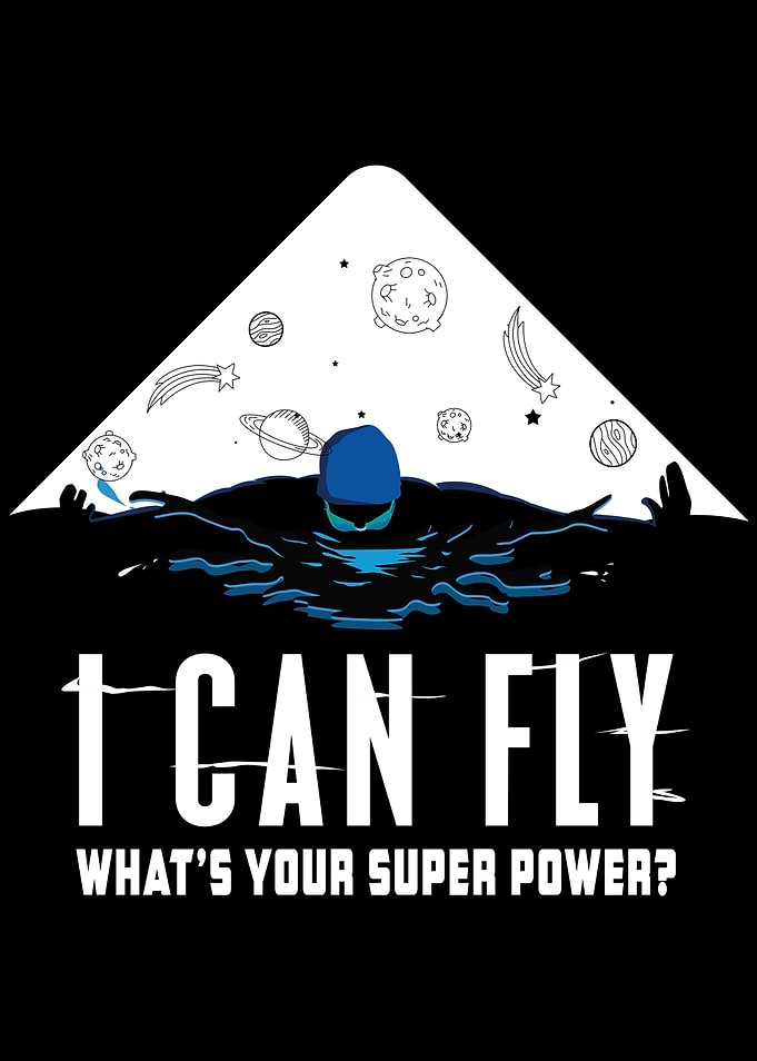 Super Power Swimmer Funny