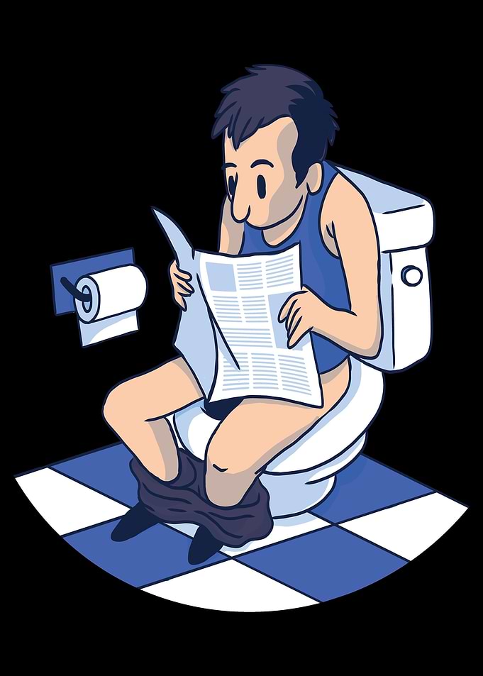man at toilet
