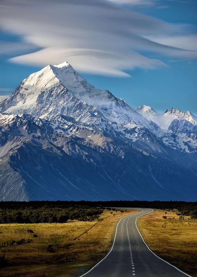 mountain and highway