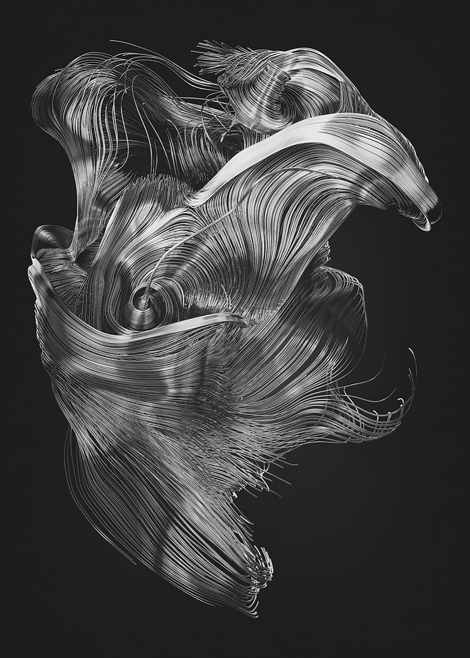 Chaotic Lines 2 BW