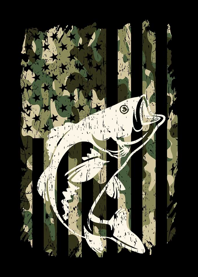 Camouflage Bass Fishing
