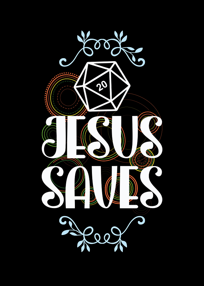 Jesus Saves D20 Dice