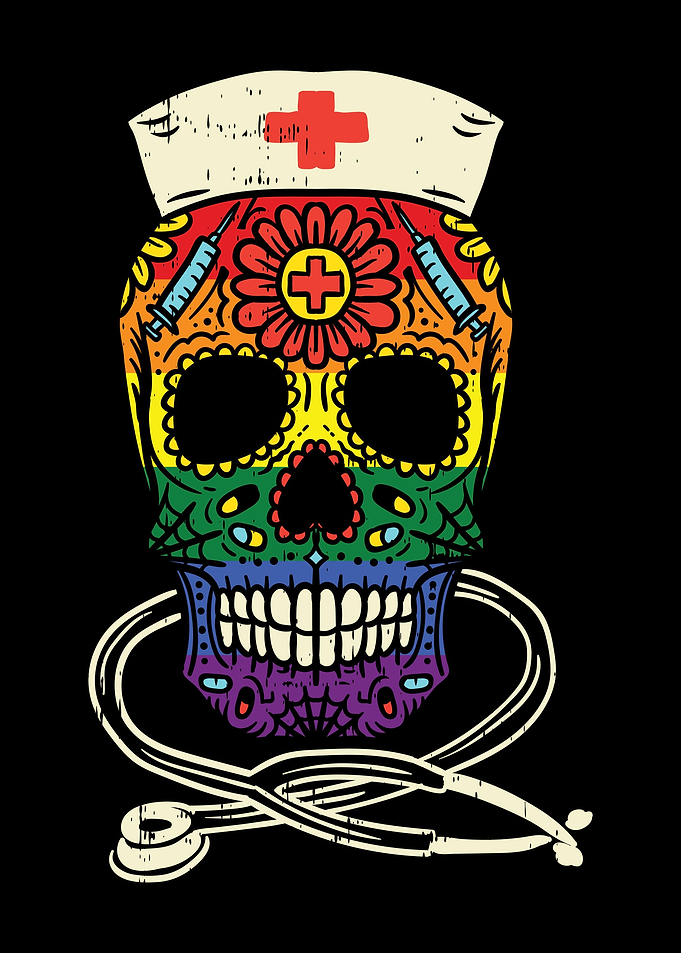 Nurse Sugar Skull LGBT