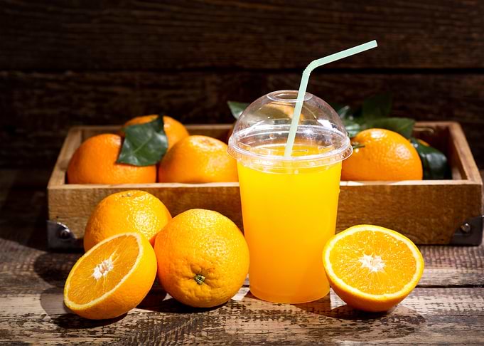orange juice and orange
