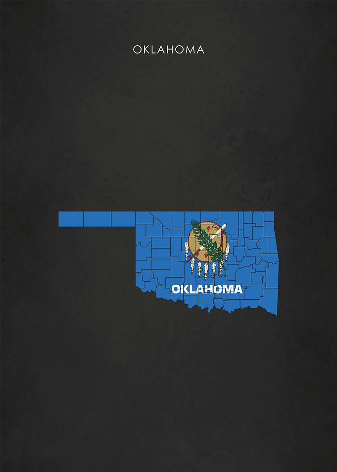 Oklahoma State Flag Map
