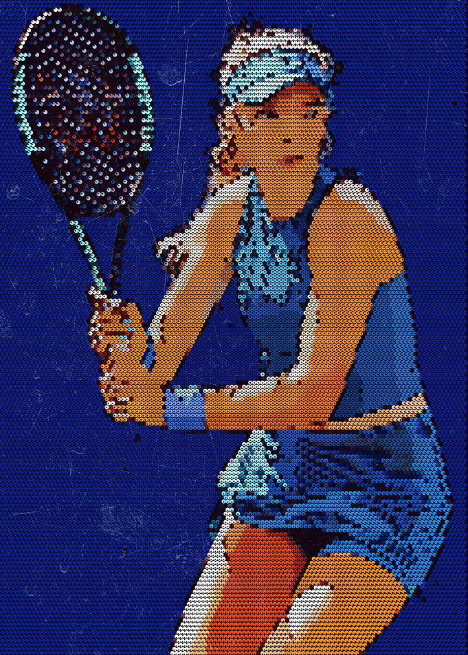 Tennis player artwork