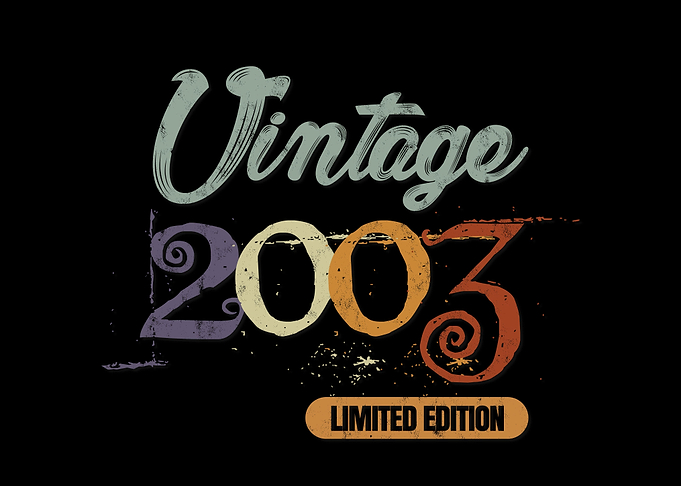 Vintage 2003 Birthday Gift