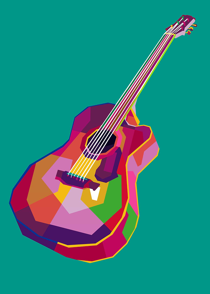 Guitar pop art