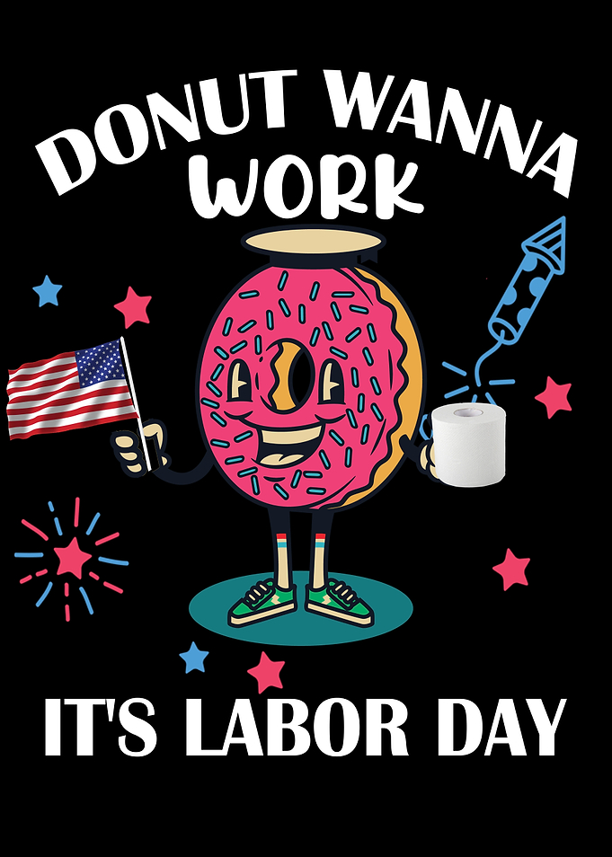 Funny Patriotic Donut Work