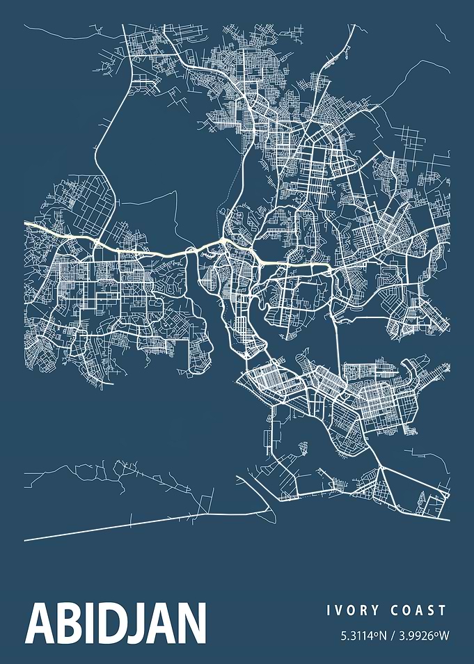 Abidjan Blueprint Street