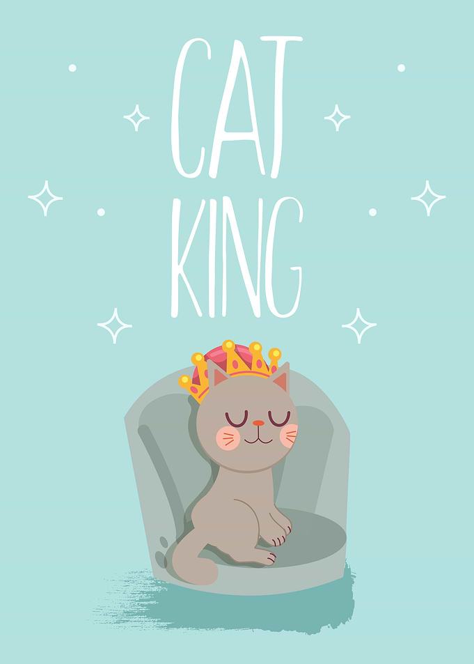 Cute King Cat