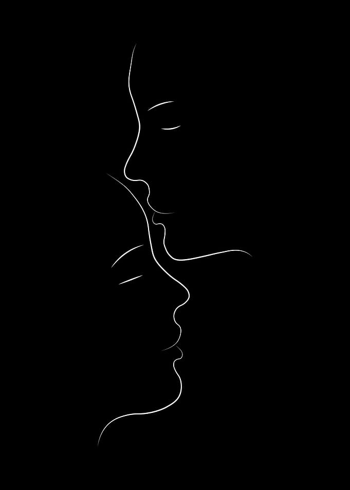 Couple Kiss Illustration