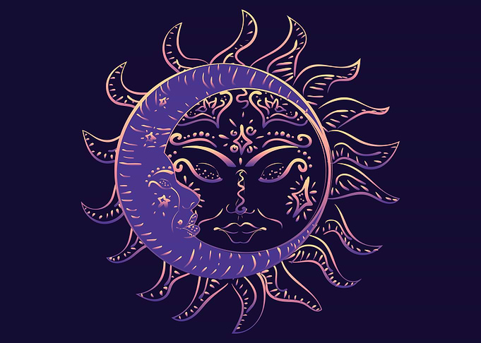 Sleeping sun and moon