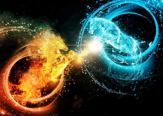 Fire and water horses