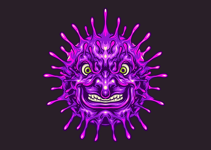 Bad virus detailed art