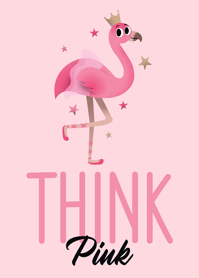 Cute Flamingo think pink