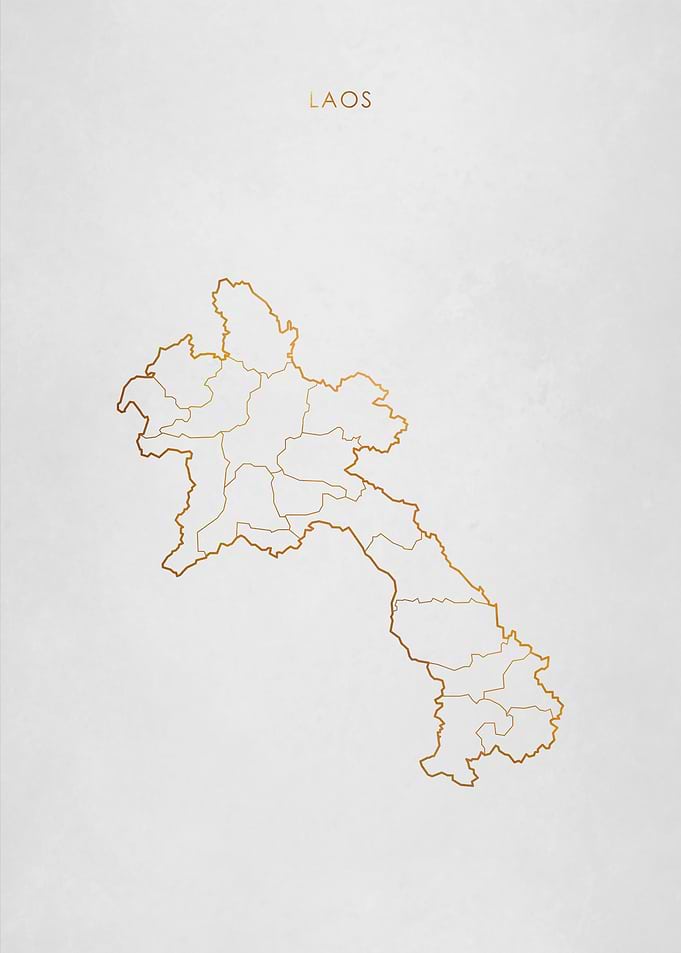 Gold Laos Map