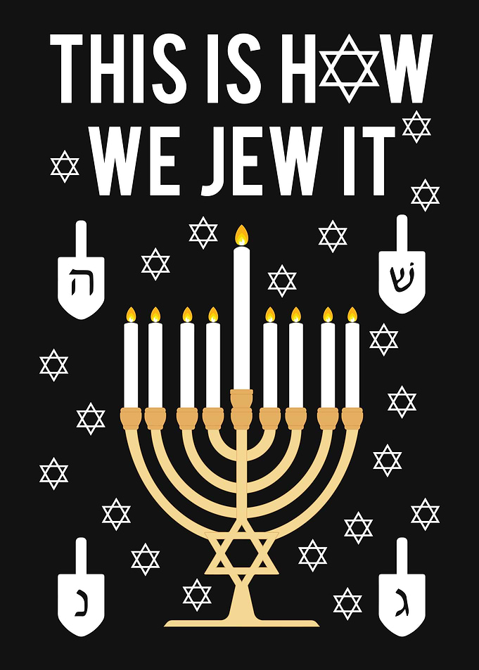 Dreidel Menorah Gift This