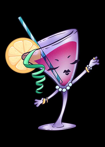 Cocktail party woman danci
