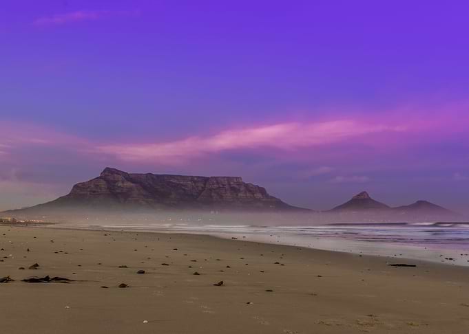 Table mountain at sunrise
