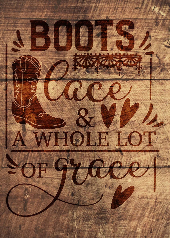 BOOTS LACE GRACE WOOD