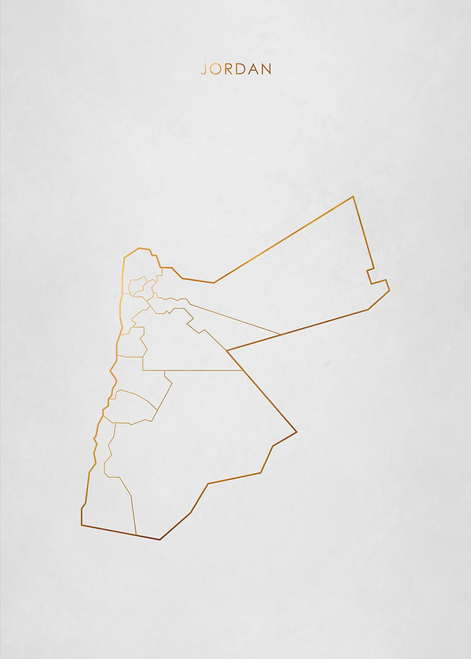Gold Jordan Map