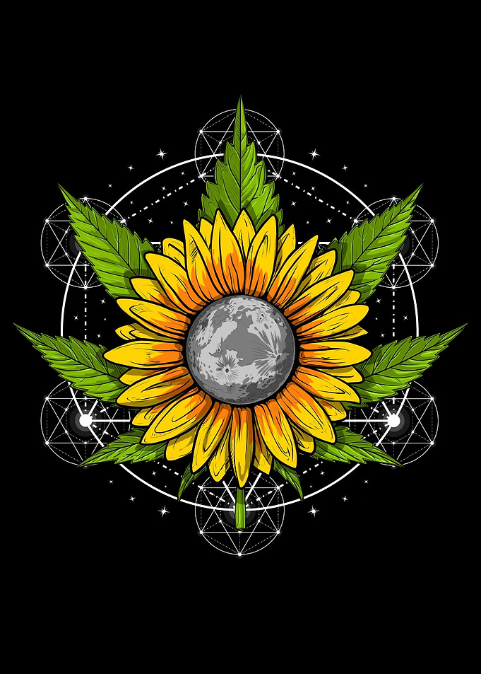 Weed Moon Sacred Geometry