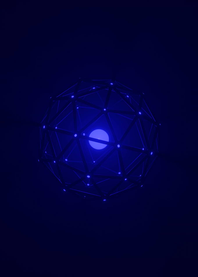 Deep Blue Icosphere