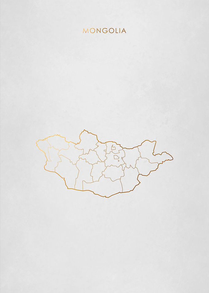 Gold Mongolia Map