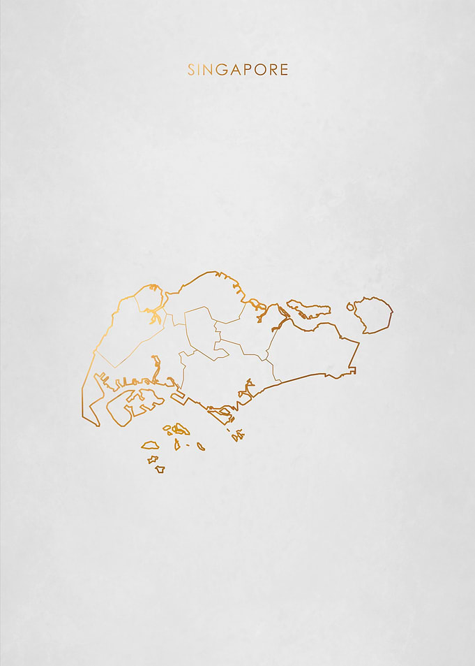 Gold Singapore Map