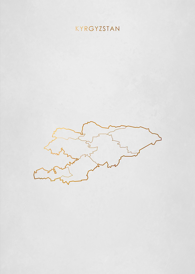 Gold Kyrgyzstan Map