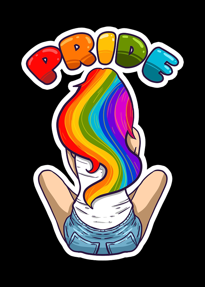 Rainbow Hair LGBT Pride