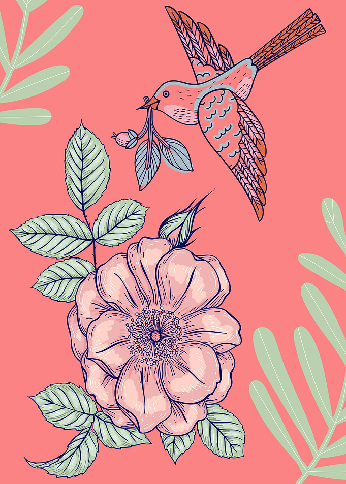 beautiful flower art