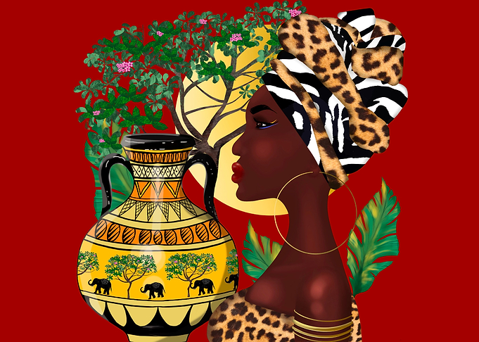 African woman art