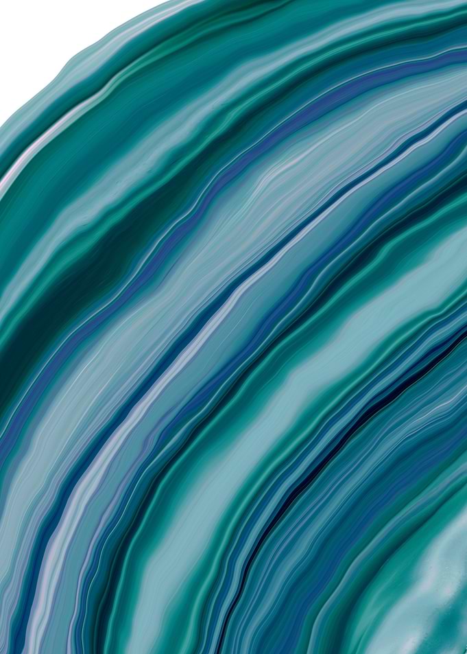 Liquid Teal Blue Agate 1