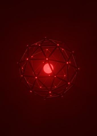 Crimson Red Icosphere