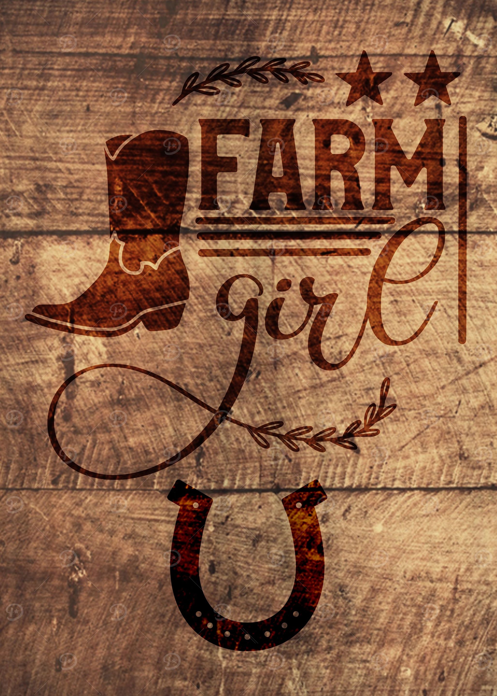 FARM GIRL SOUTHERN WOOD