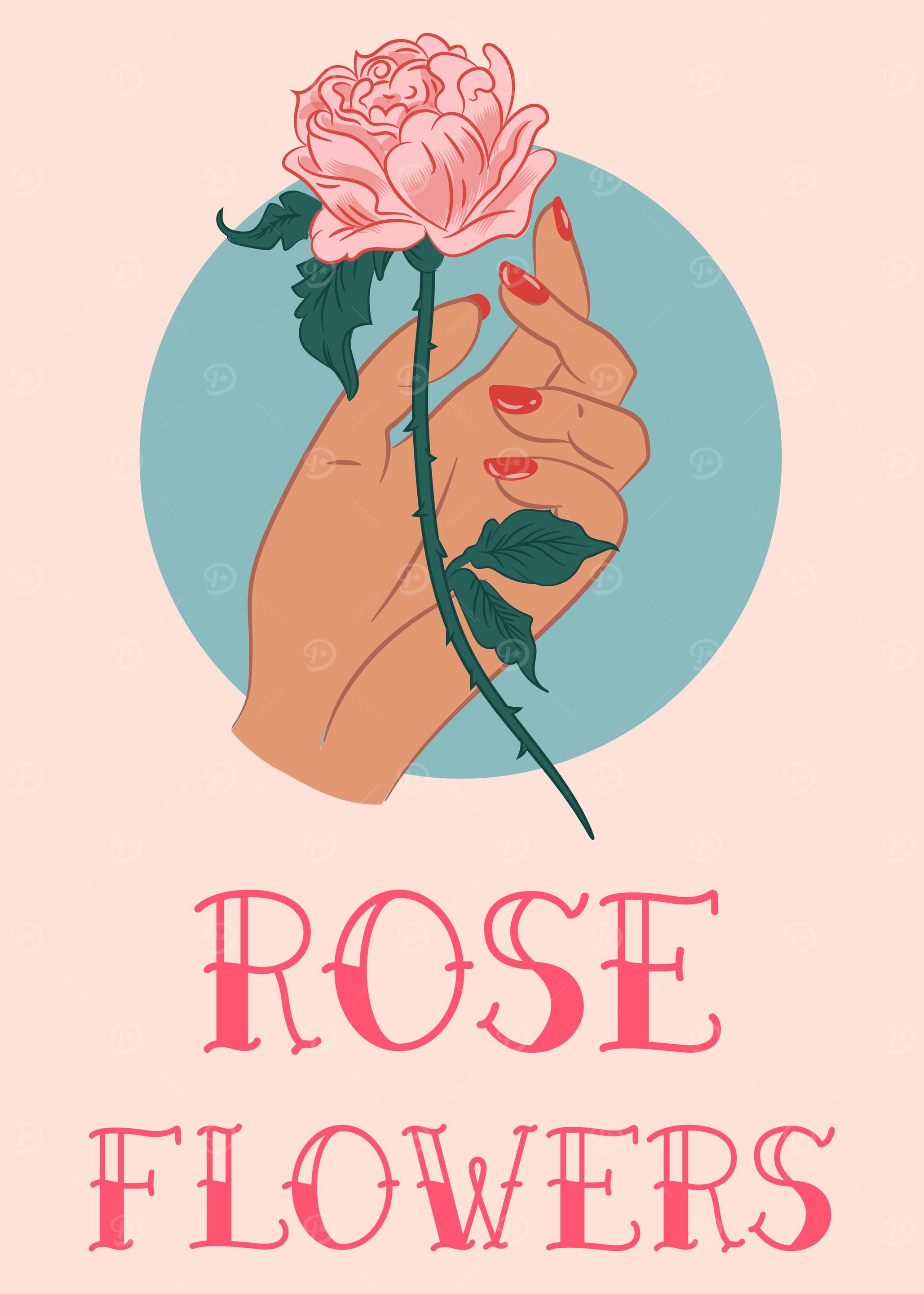 Rose Flowers in a hand