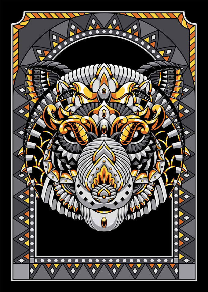 Panda Illustration Mandala