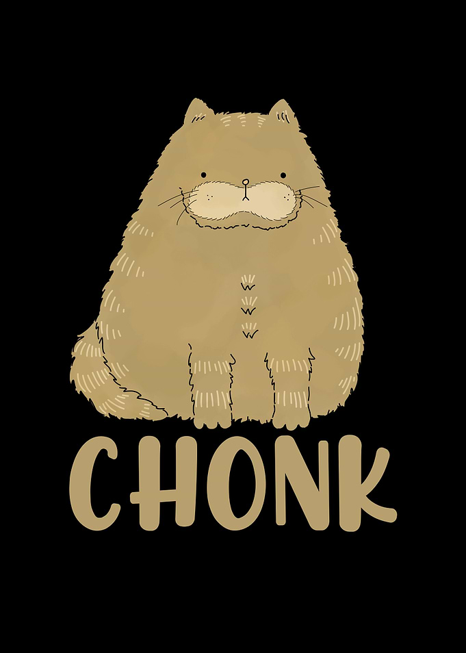 Fat Cat Chonk cat Retro